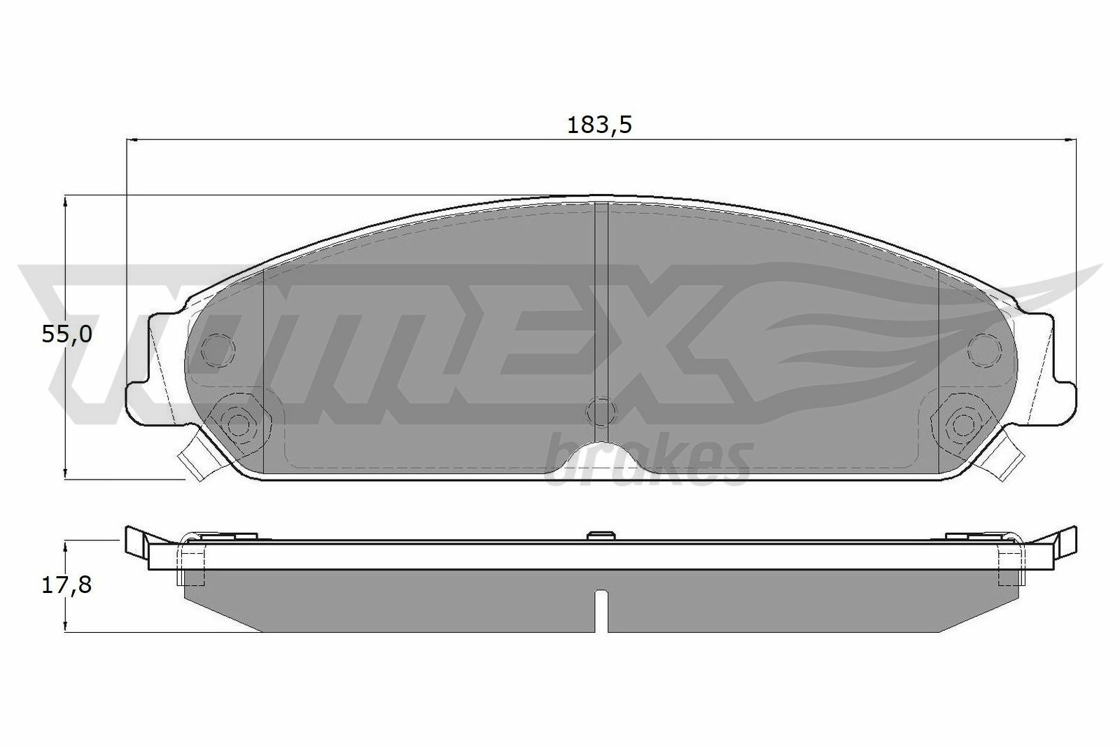 Sada brzdových destiček, kotoučová brzda TOMEX Brakes